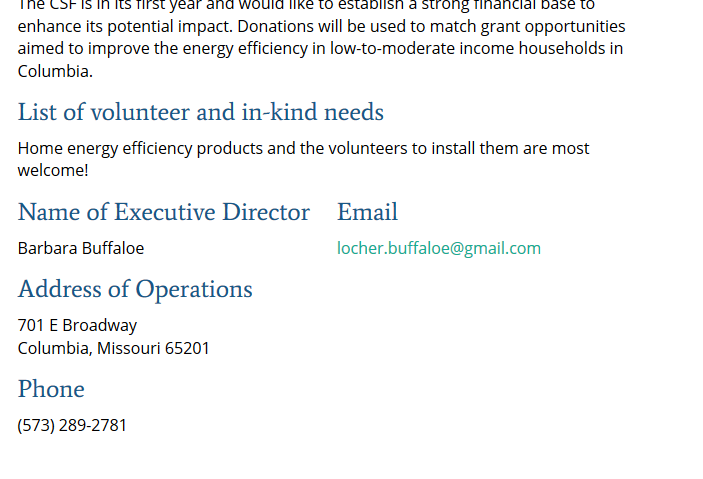 Barbara Buffaloe's side business