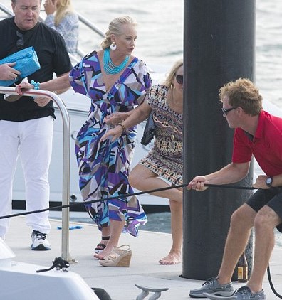 Nancy Laurie aboard her $200 million yacht